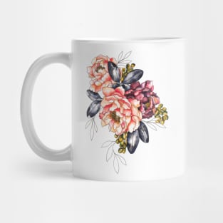 Peonies and Berries Mug